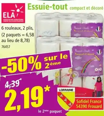 Norma Essuie-tout compact et décoré offre