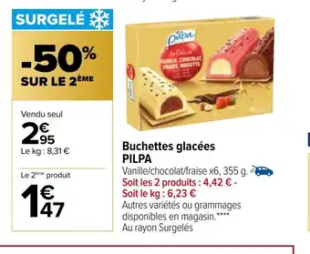 Carrefour Buchettes Glacées Pipla offre