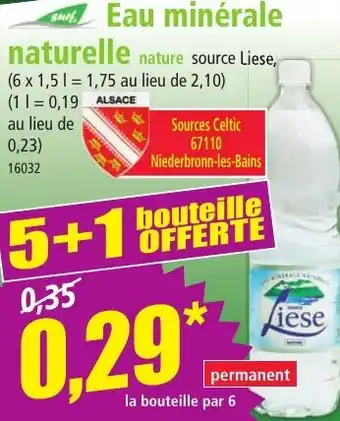 Norma Eau minérale naturelle nature offre