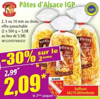 Norma Pâtes d'Alsace IGP offre