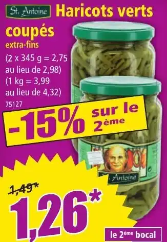 Norma St. Antoine Haricots verts coupés extra-fins offre