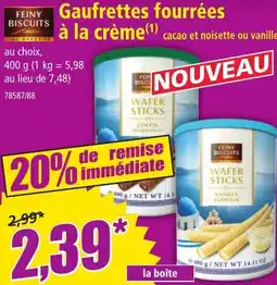 Norma Gaufrettes fourrées à la crème offre