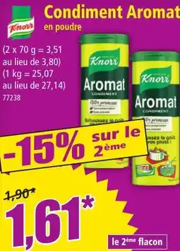 Norma Knorr Condiment Aromat en poudre offre