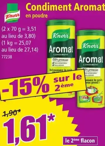 Norma Knorr Condiment Aromat en poudre offre