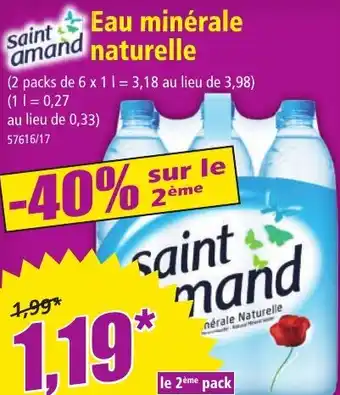 Norma Saint amand Eau minérale naturelle offre