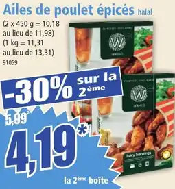 Norma Ailes de poulet épicés halal offre