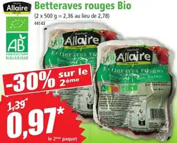 Norma Allaire Betteraves rouges Bio offre