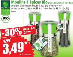 Norma Moulins à épices Bio persil, poivre noir ou 5 baies offre