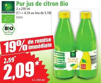 Norma Pur jus de citron Bio offre