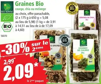 Norma Graines Bio courge, chia ou mélange offre