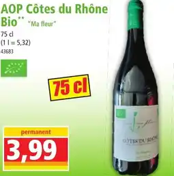 Norma AOP Côtes du Rhône Bio Ma fleur offre