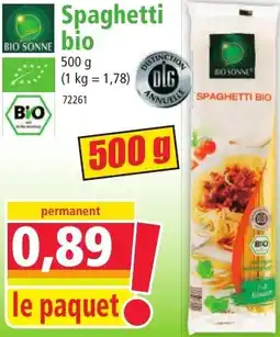 Norma Spaghetti bio offre