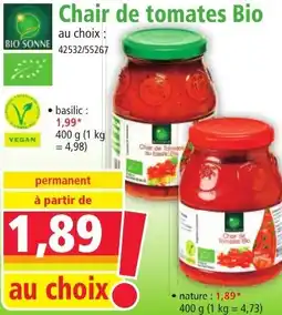 Norma Chair de tomates Bio offre