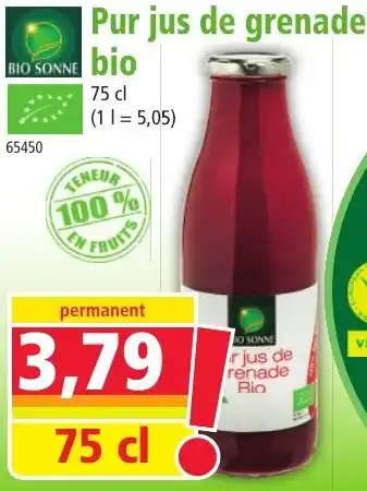 Norma Pur jus de grenade bio offre