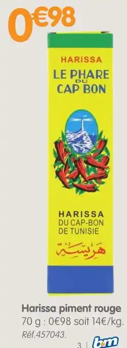 b&m HARISSA piment rouge offre