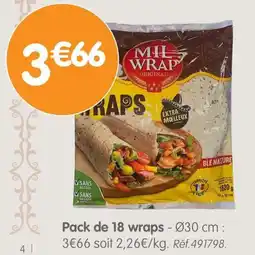 b&m MIL WRAP Pack de 18 wraps offre