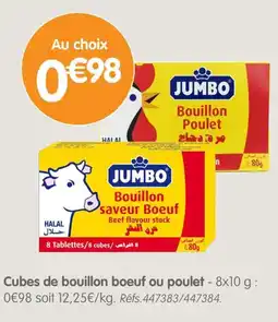 b&m JUMBO Cubes de bouillon boeuf ou poulet offre