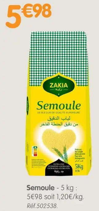 b&m ZAKIA Semoule offre