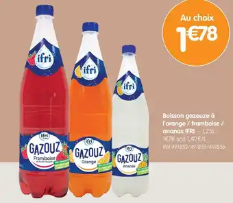 b&m IFRI Boisson gazeuze à l'orange/framboise / ananas offre