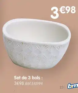 b&m Set de 3 bols offre