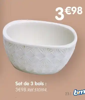 b&m Set de 3 bols offre