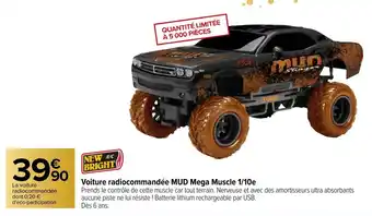 Carrefour Voiture Radiocommandée MUD Mega Muscle 1/10e offre