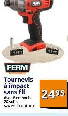 Tournevis à Impact Sans Fil Ferm