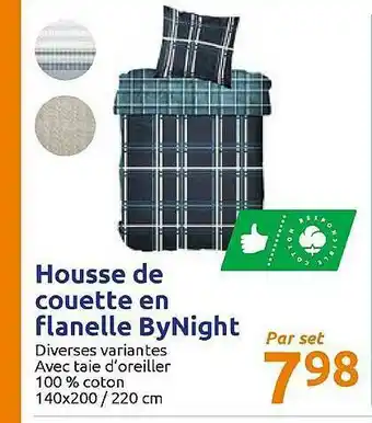 Action Housse De Couette En Flanelle ByNight offre