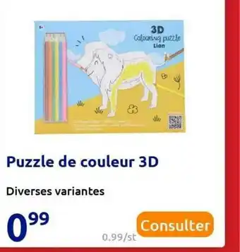 Action Puzzle De Couleur 3d offre