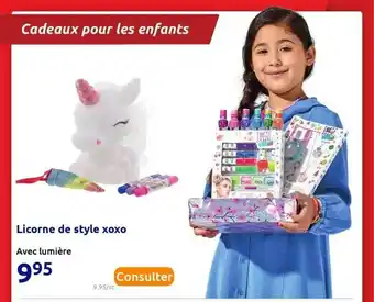 Action Licorne De Style Xoxo offre