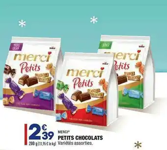 ALDI Petits Chocolats Merci offre