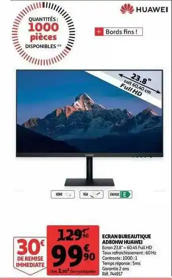 Auchan écran Bureautique Ad80hw Huawei offre