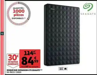 Auchan Disque Dur Expansion 4 To Seagate offre