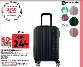 Auchan Valise Abs Pierre Cardin offre