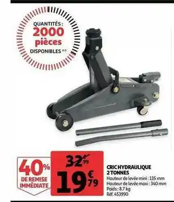 Auchan Cric Hydraulique 2 Tonnes offre