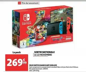 Auchan Pack Switch Mario Kart 8 Deluxe offre