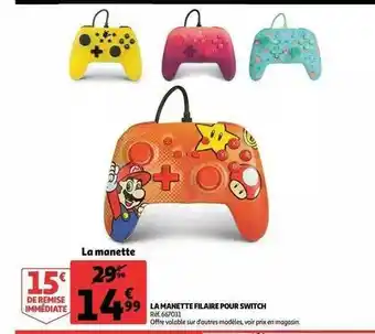 Auchan La Manette Filaire Pour Switch offre
