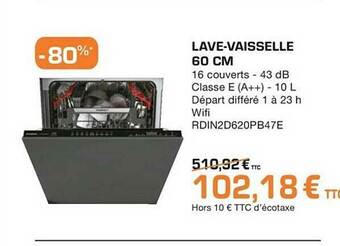 Lave-vaisselle 60 Cm