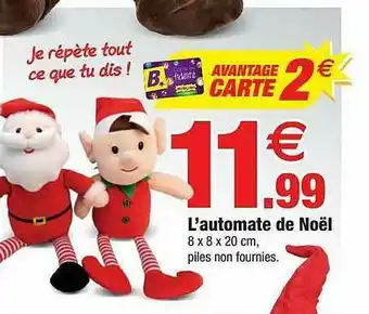 Bazarland L'automate De Noël offre