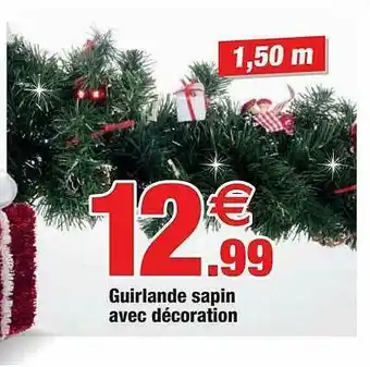 Bazarland Guirlande Sapin Avec Décoration offre