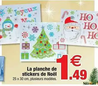 Bazarland La Planche De Stickers De Noël offre