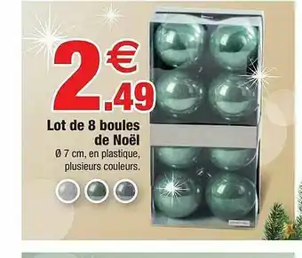 Lot De 8 Boules De Noël