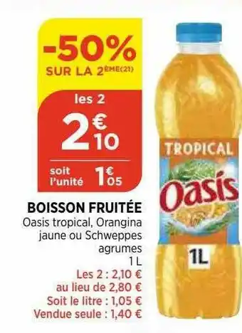 Bi1 Boisson Fruitée -50% Sur La 2ème offre