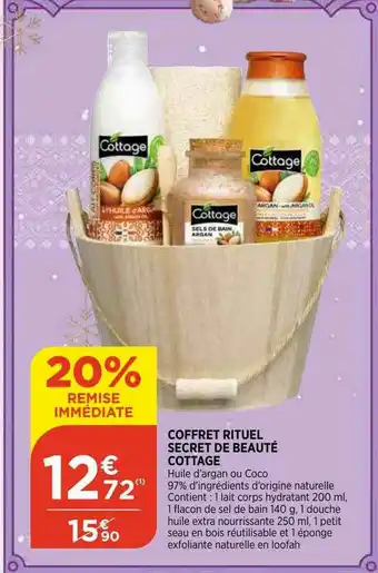 Bi1 Coffret Rituel Secret De Beauté Cottage 20% Remise Immédiate offre