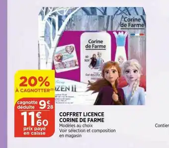 Bi1 Coffret Licence Corine De Farme offre