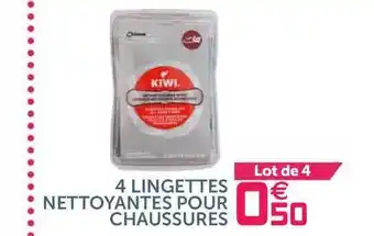 Gifi 4 Lingettes Nettoyantes Pour Chaussures KIWI offre
