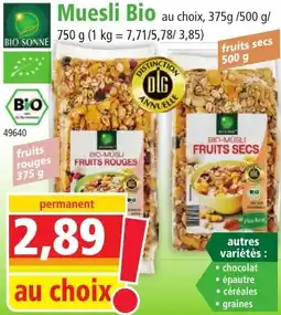 Norma Muesli Bio offre