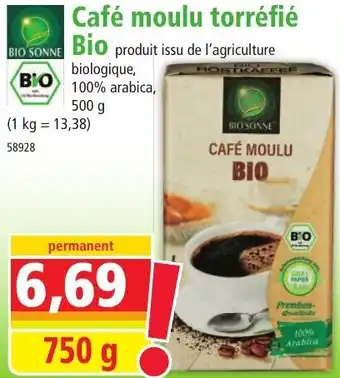 Norma Café moulu torréfié Bio offre