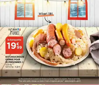 Bi1 Kit Choucroute Garnier Pour 10 Personnes offre