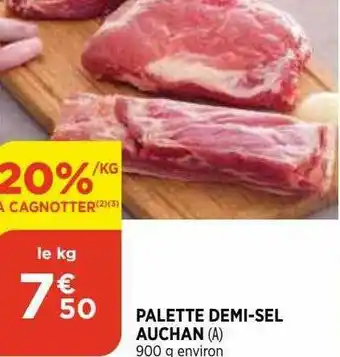 Bi1 Palette Demi-sel Auchan offre